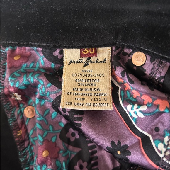 7 For All Mankind - Black Velvet Pants - Size 30 - Picture 3 of 3